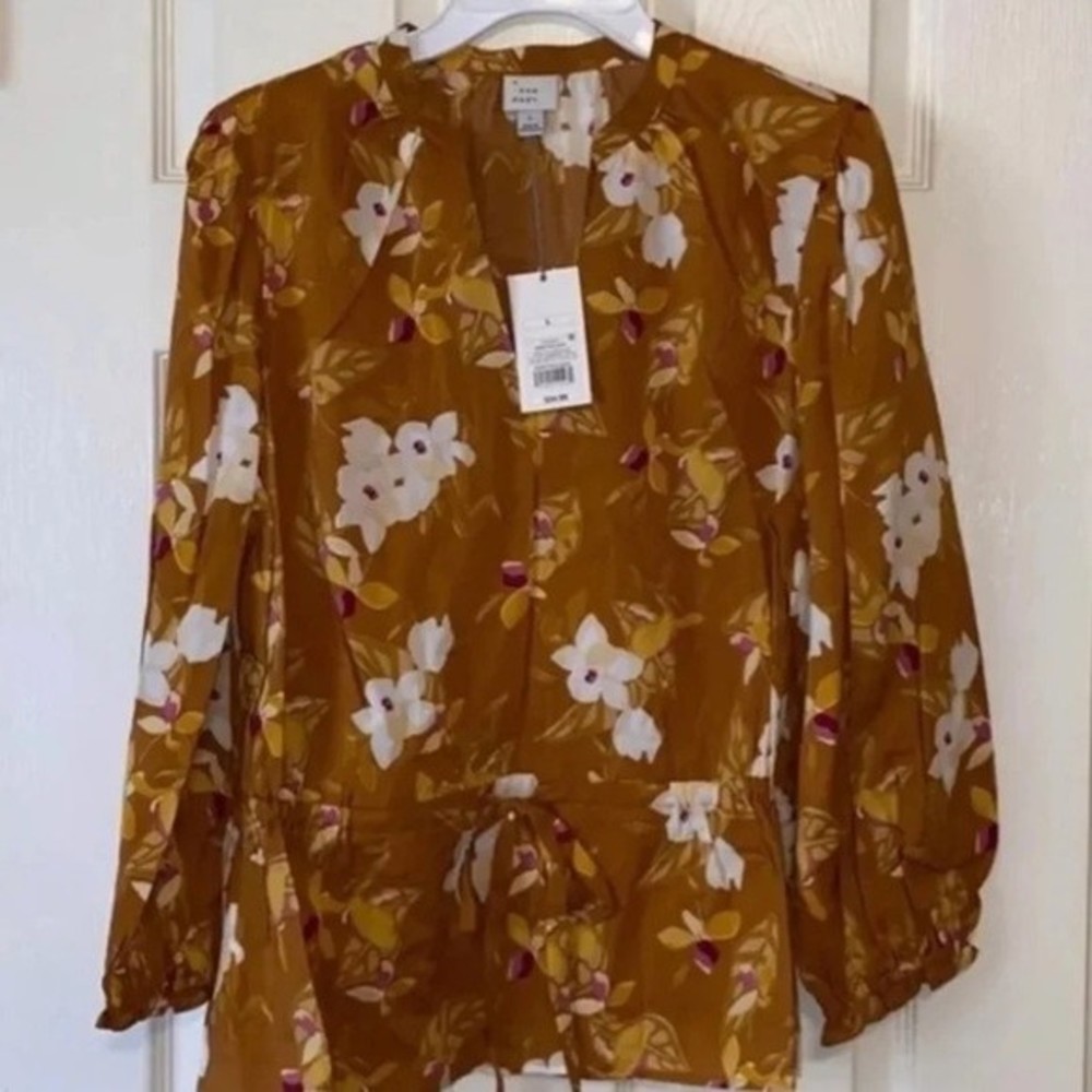 Light floral blouse